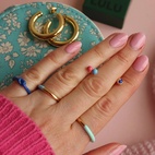 Ring Double color Guld/mint 17,5 mm