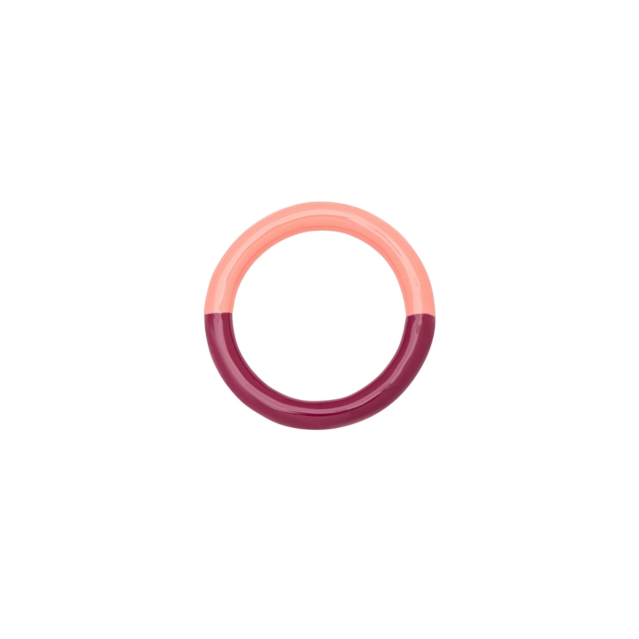 Ring Double color Coral/plum