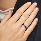 Ring Double color Blue/retro blue 18 mm