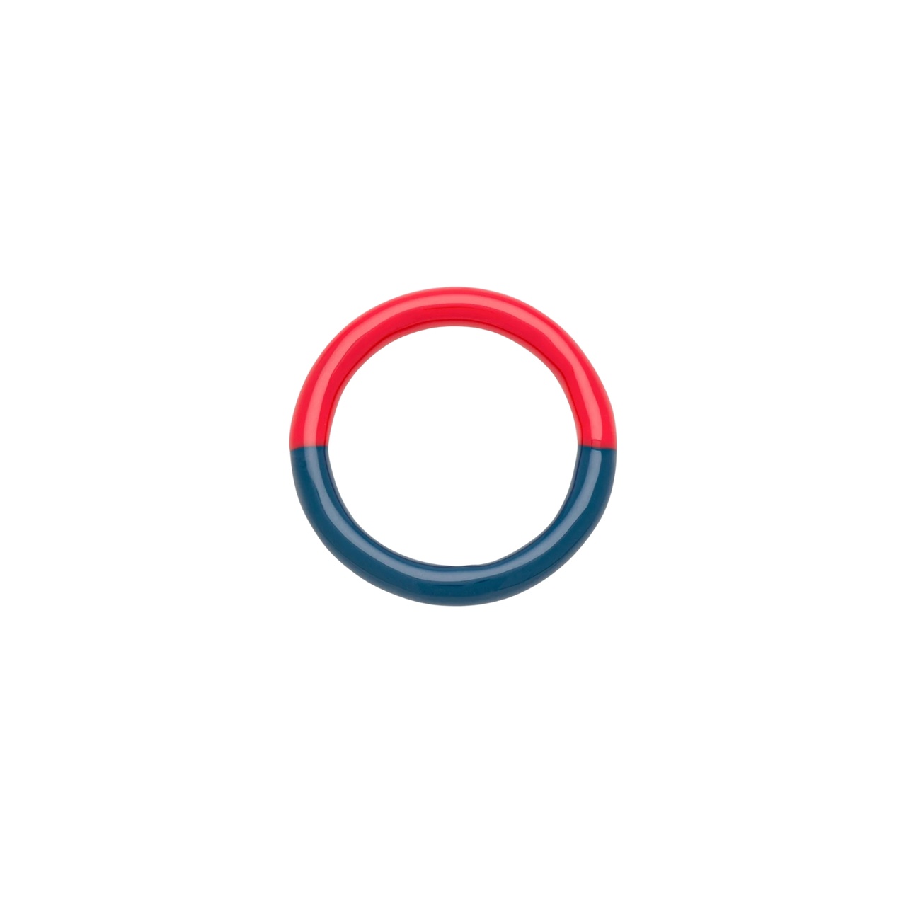 Ring Double color Blue/Coral 19 mm