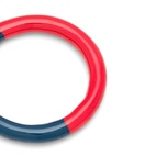 Ring Double color Blue/Coral 19 mm