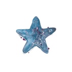 Glassskulptur Star blå