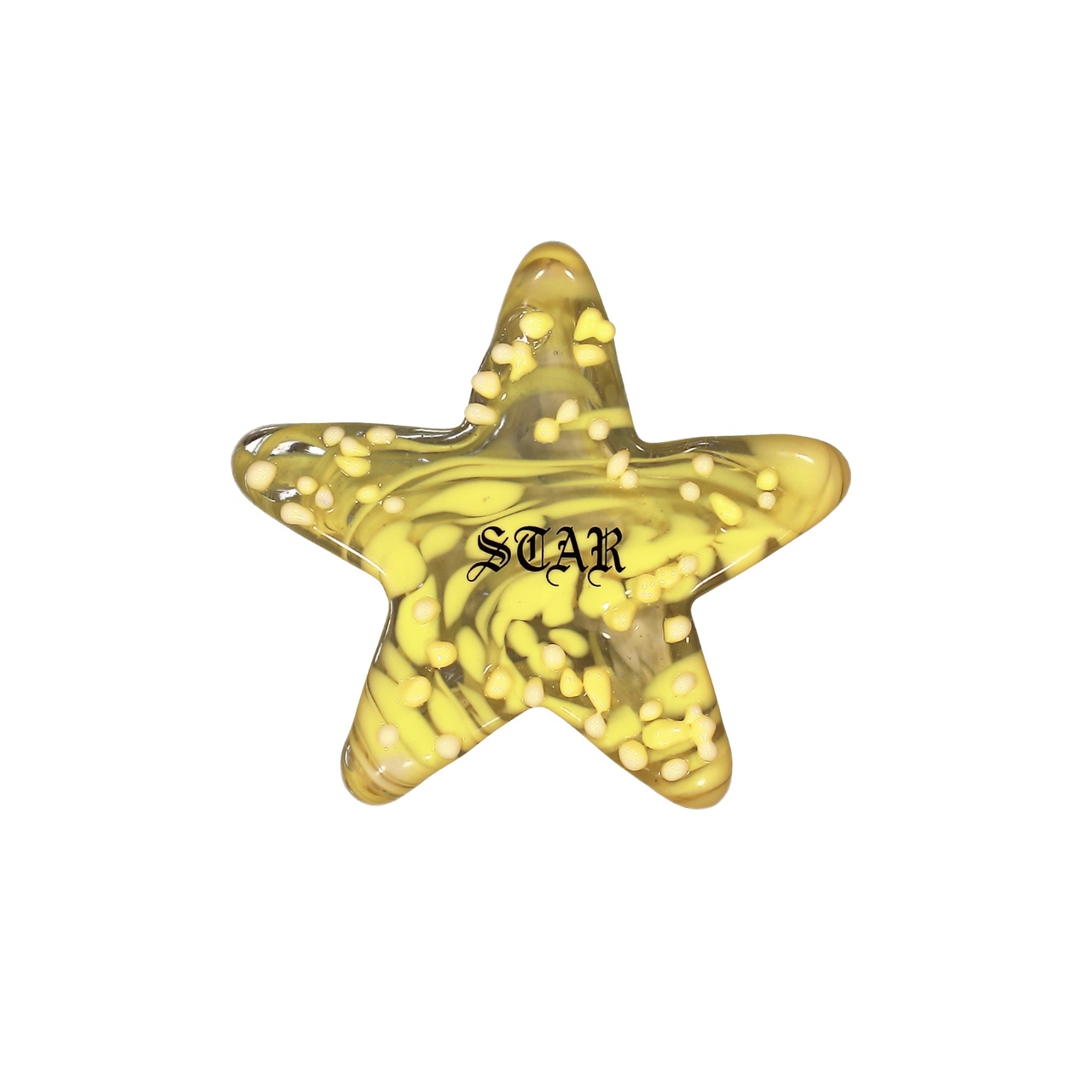 Glassskulptur Star gul