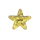 Glassskulptur Star gul