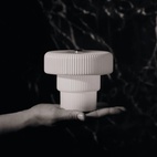 Bordlampe Oppladbar Ripple hvit