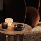Bordlampe Oppladbar Ripple hvit