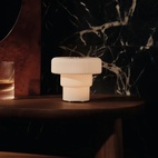 Bordlampe Oppladbar Ripple hvit