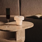 Bordlampe Oppladbar Ripple hvit