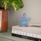 Glassskulptur Star blå