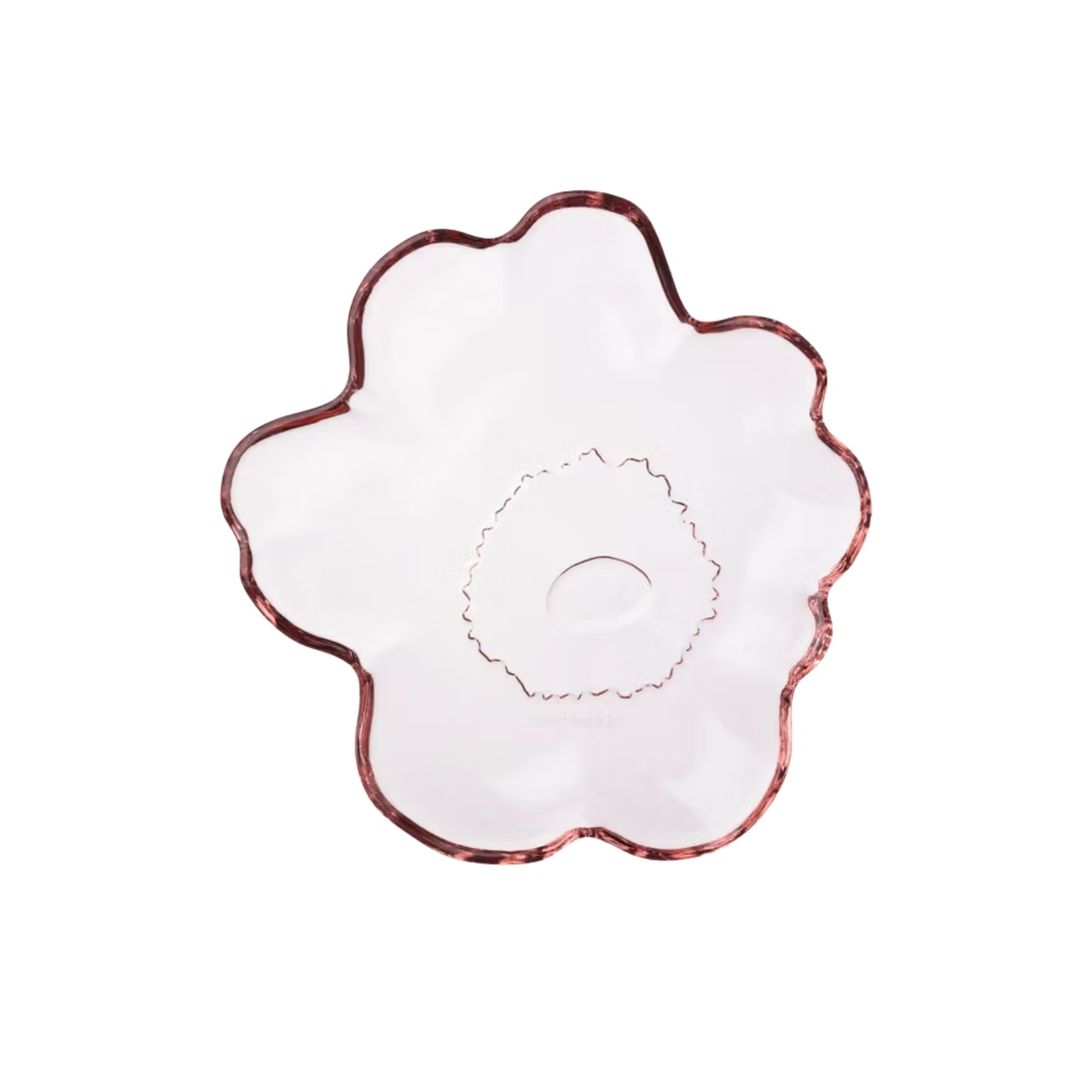Glassfat Unikko 13 cm rosa
