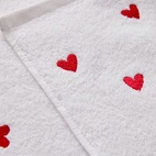 Gjestehåndkle Valentines 30x50 cm 2-pakning rød
