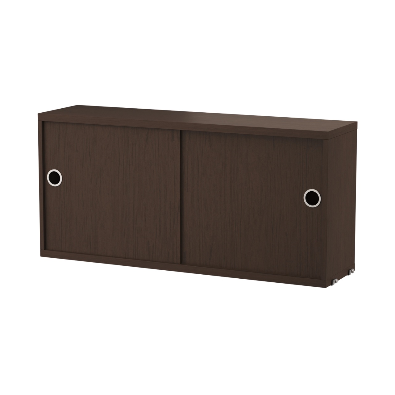 Skåp m skjutdörrar 78x20x37 Mörk EK