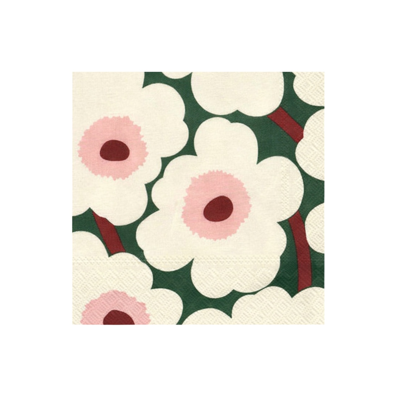 Serviett Unikko 33 cm Mørkegrønn