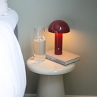 Rechargeable Donna Table Lamp, Burgundy