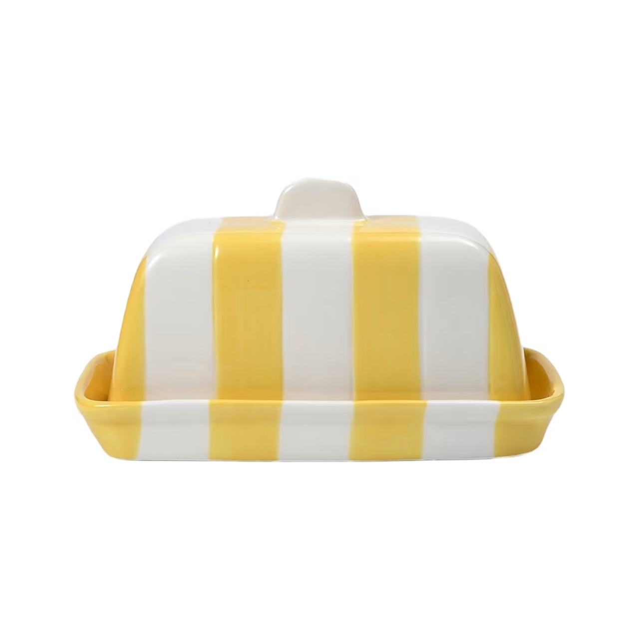 Smörbytta Stripe Gul
