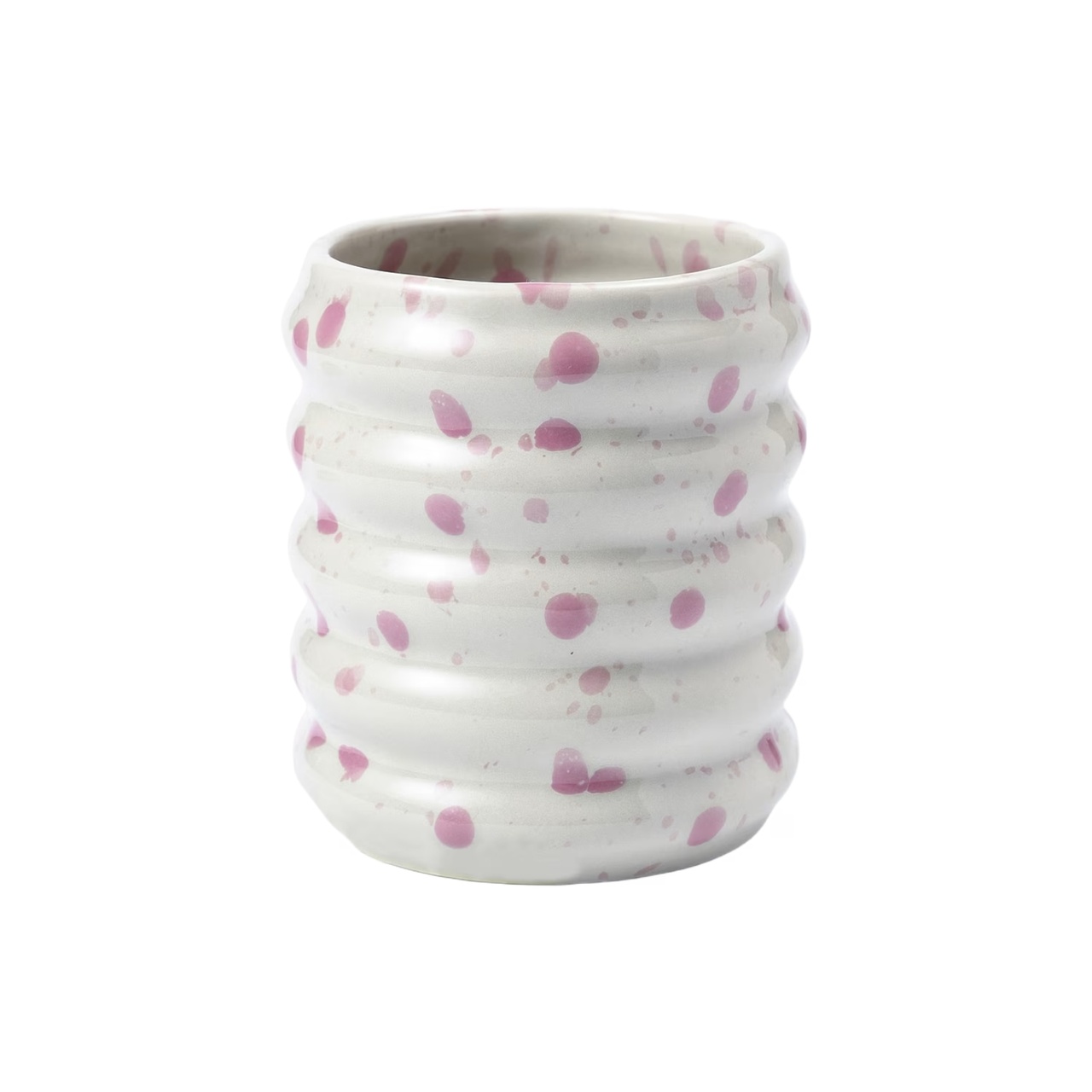 Mugg Wavy Vit/Rosa