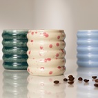 Mugg Wavy Vit/Rosa