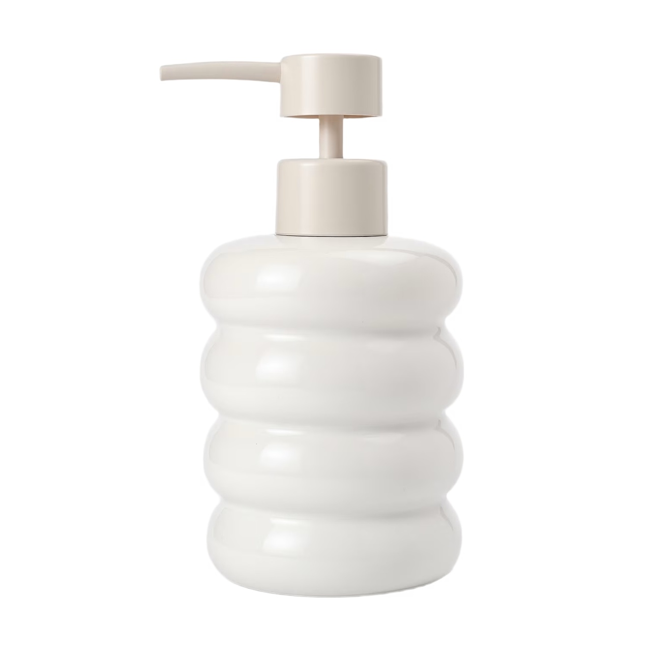 Wave Off-White Soap Dispenser