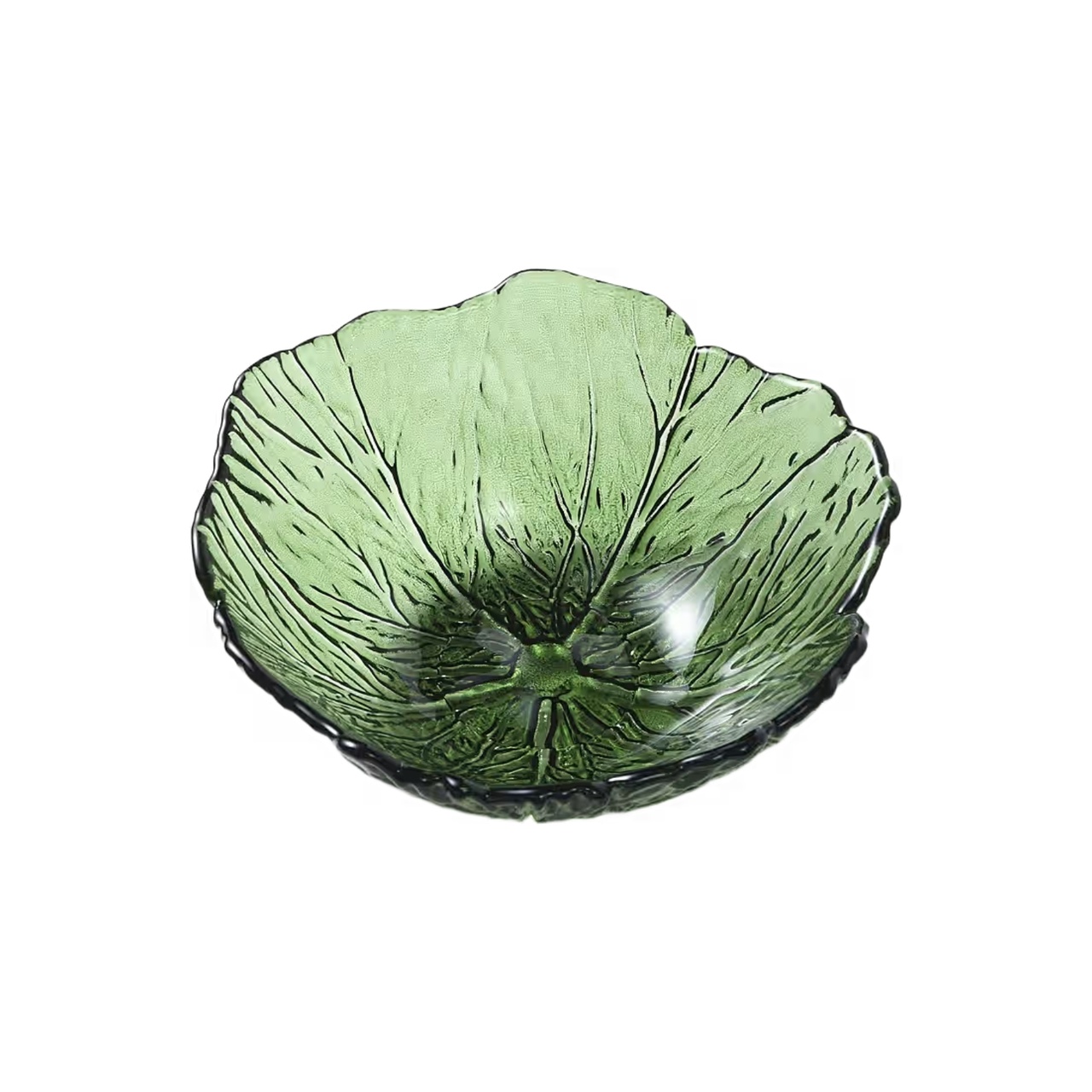 Skål Cabbage glass 16 cm Grønn