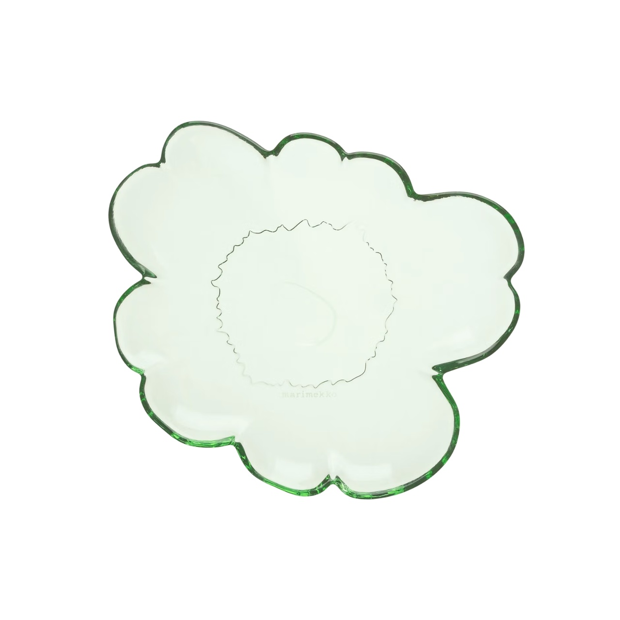 Glassfat Unikko 20 cm grønn