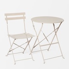 Strada utendørsstol, beige, 2-pakk