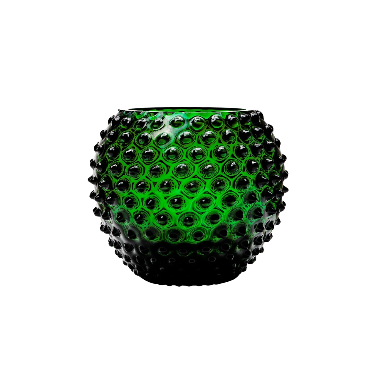 Cara Crystal Vase 18 cm dark green