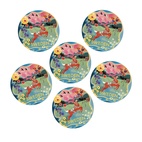 Glasunderlägg Dala deer Sweden 6-pack