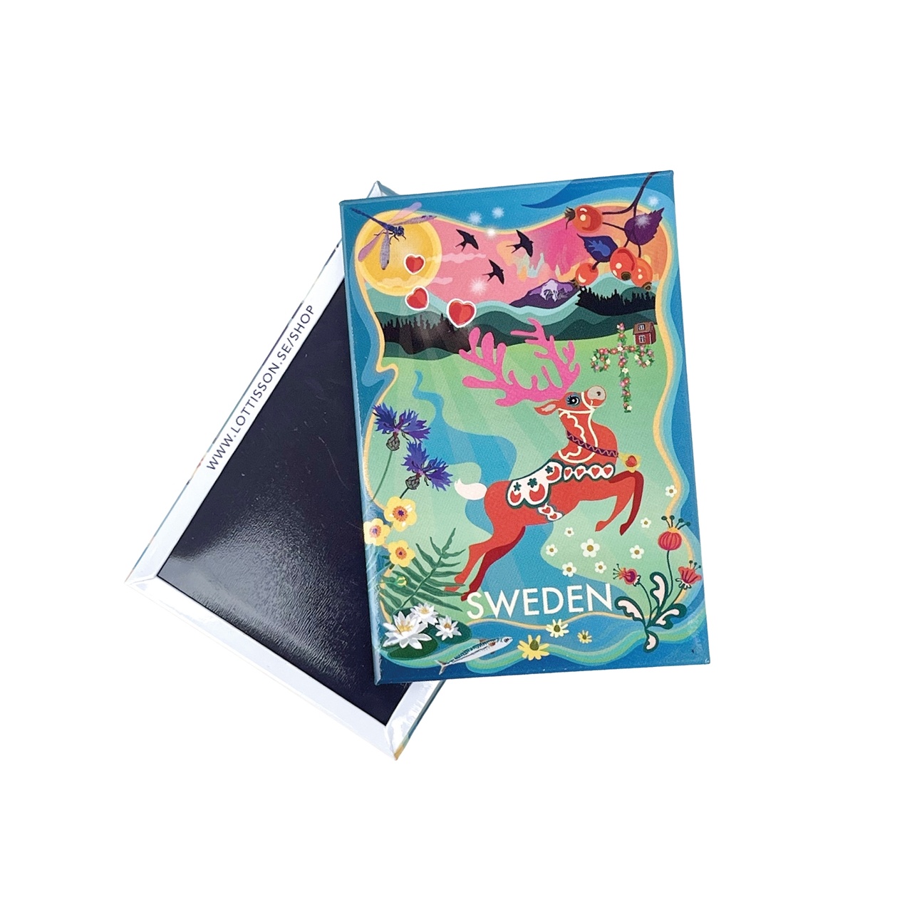 Magnet Dala deer Sweden 5,3x8 cm