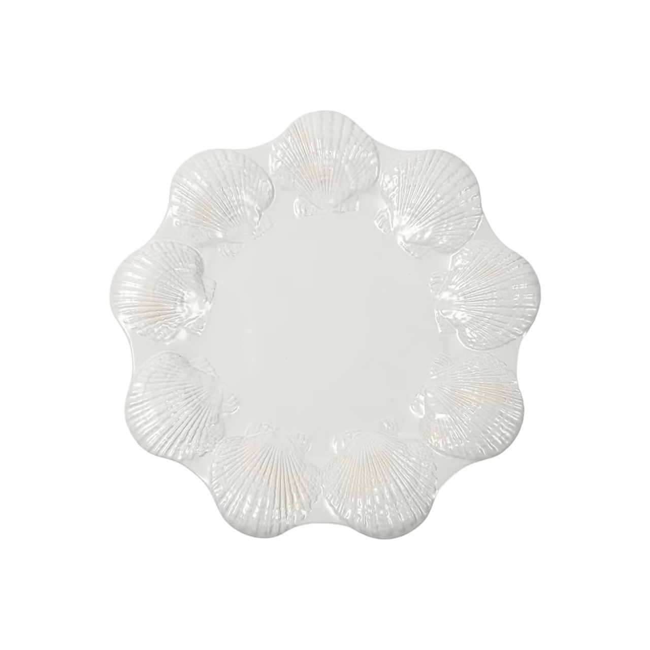 Geschirr Shell 33 cm weißes