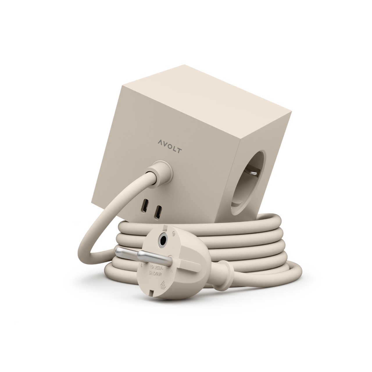 Strømudtag Square 1 USB-C 30W 1,8 m Nomad Sand