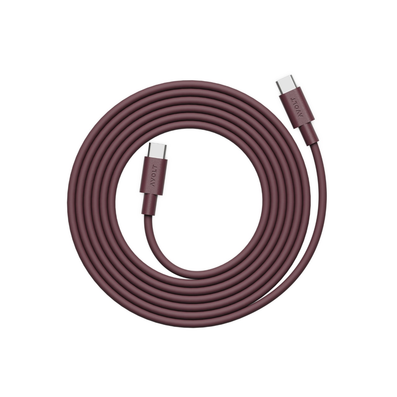 Laddsladd Avolt USB-C 2m Mulberry Red
