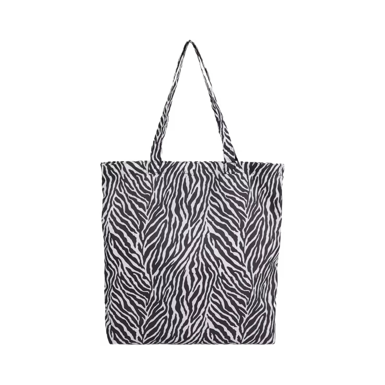Faltbare Einkaufstasche Mia Zebra, schwarz/weiß