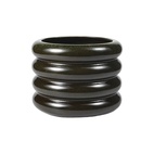 Pot Wave 14 cm Dark green