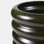 Pot Wave 14 cm Dark green