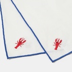 Serviette Hummer 2-teilig weiß