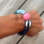 Armband Ark Ester blå/randig 17 cm