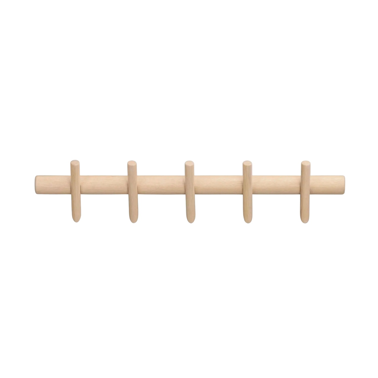 Hook strip Hillmond 5 hooks White pigmented