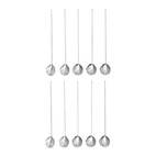 Picking spoons Shelll 10 pcs Silver
