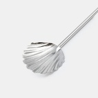 Picking spoons Shelll 10 pcs Silver