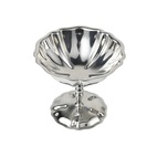 Glass bowl Shell silver
