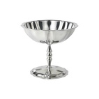 Glass bowl Shell silver