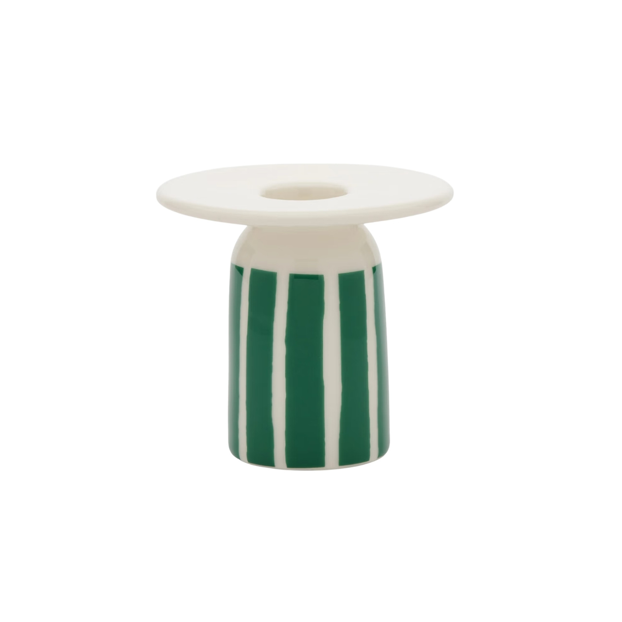 Kerzenständer Piccolo 8 cm Weiß/Grün