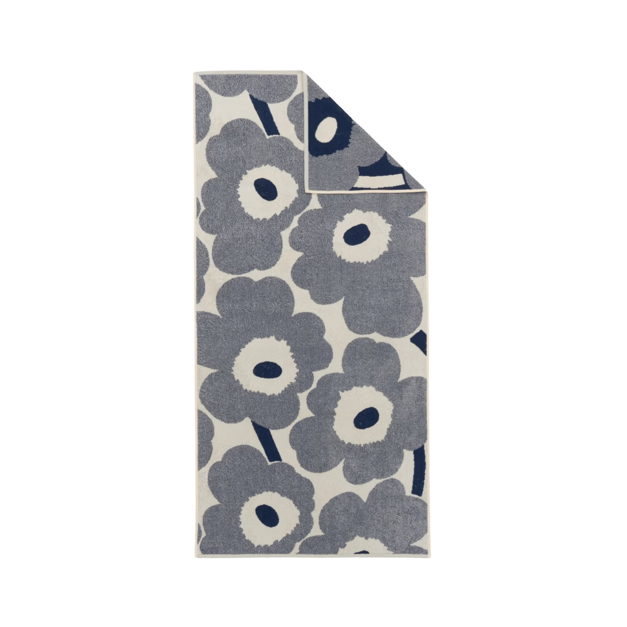 Håndkle Unikko 70x150 cm Off white/Blueberry