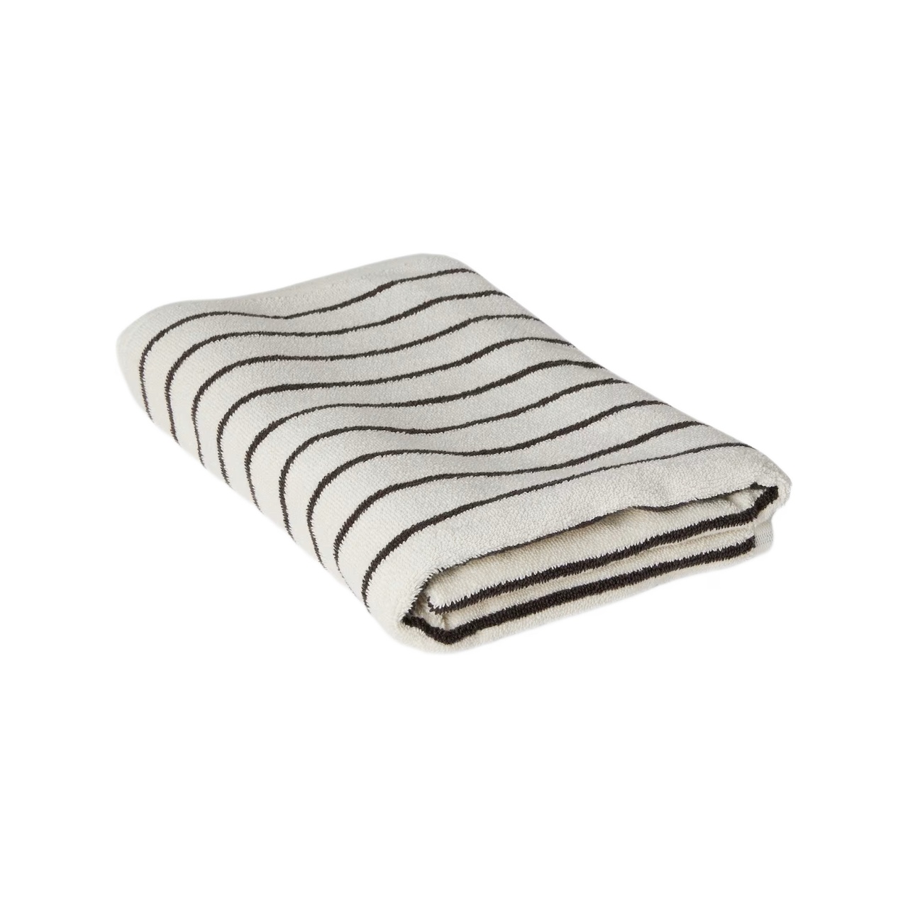 Towel Signe 50x70 cm Natural white/Dark grey