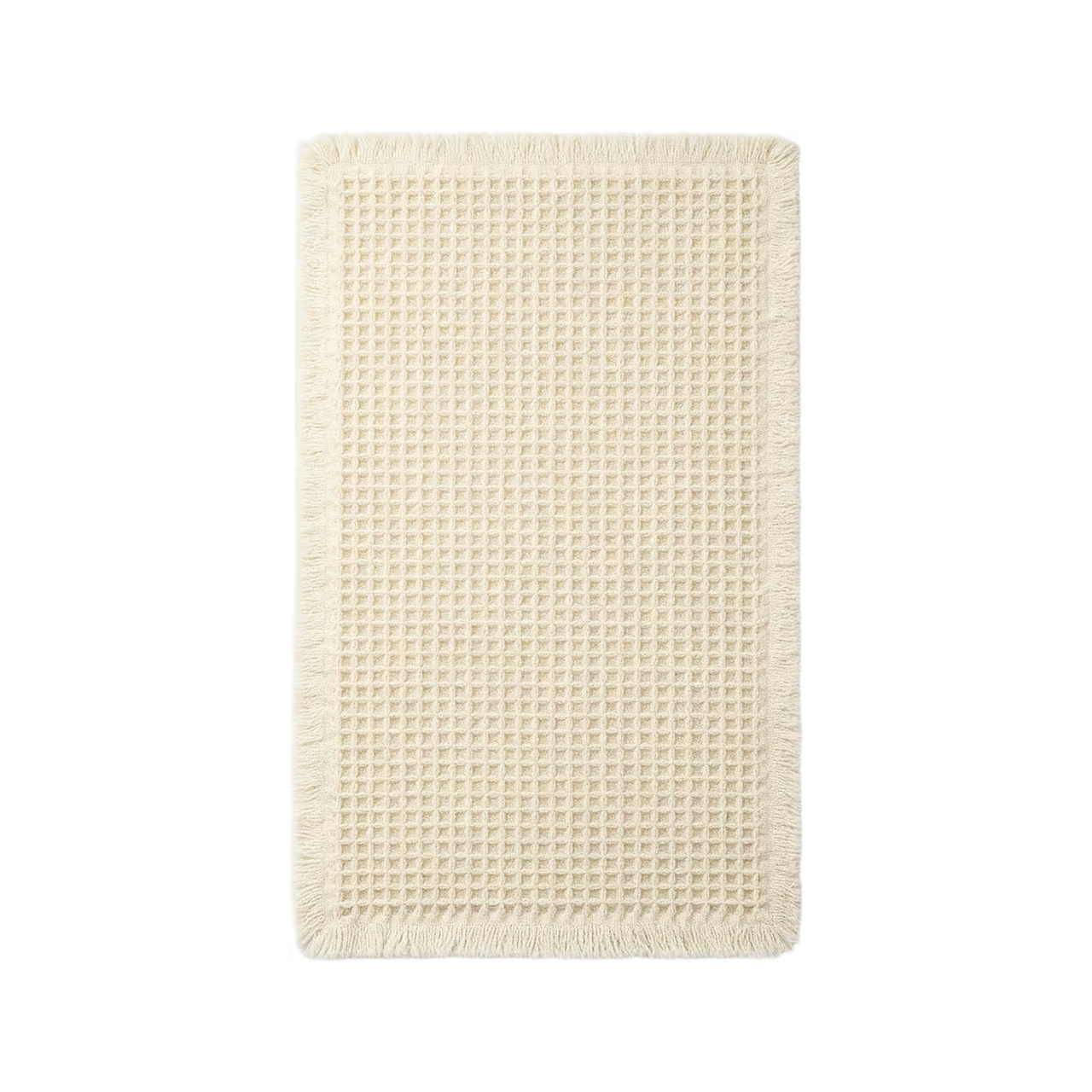 Badezimmermatte Waffel 50x80 cm Offwhite