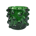 Spike glass pot L Green