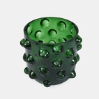 Spike glass pot L Green