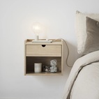 Bedside table Hillmond 1 L White pigmented
