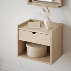 Bedside table Hillmond 1 L White pigmented