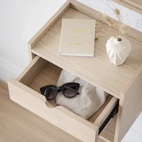 Bedside table Hillmond 1 L White pigmented